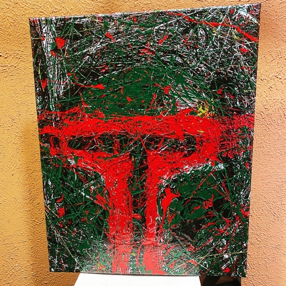 STAR WARS BOBA FETT INSPIRED CUSTOM ART PIECE - Picture 2 of 3